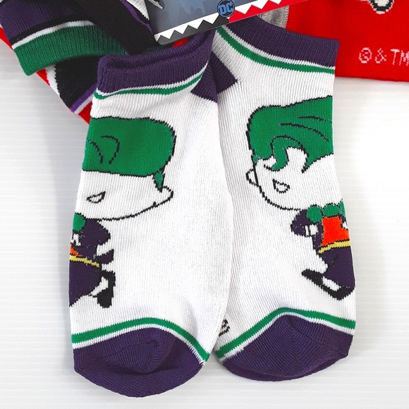 DC Comics Harley Quinn The Joker Ankle Socks Set NWT - Picture 5 of 9